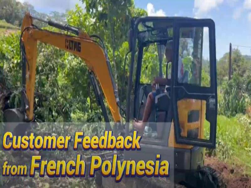 Phản hồi của khách hàng về máy xúc mini LTMG LTE35 3 tấn từ Polynesia thuộc Pháp