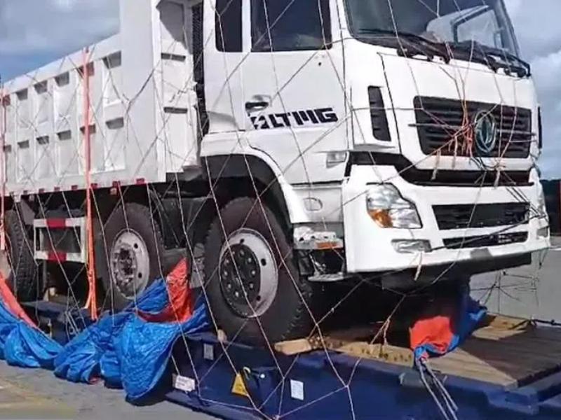 Trường hợp xuất khẩu: Khách hàng Dominica đã nhận được xe tải tự đổ LMDT250 25Ton LTMG