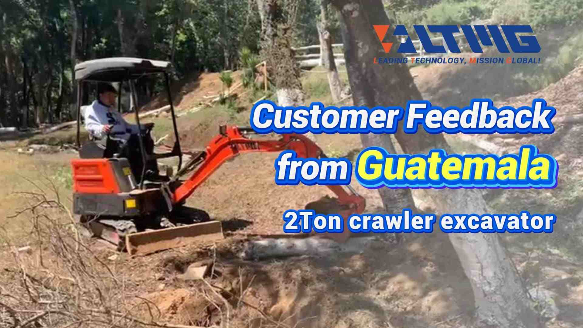 Phản hồi về công trường tại Guatemala – Máy xúc mini 2 tấn đang hoạt động