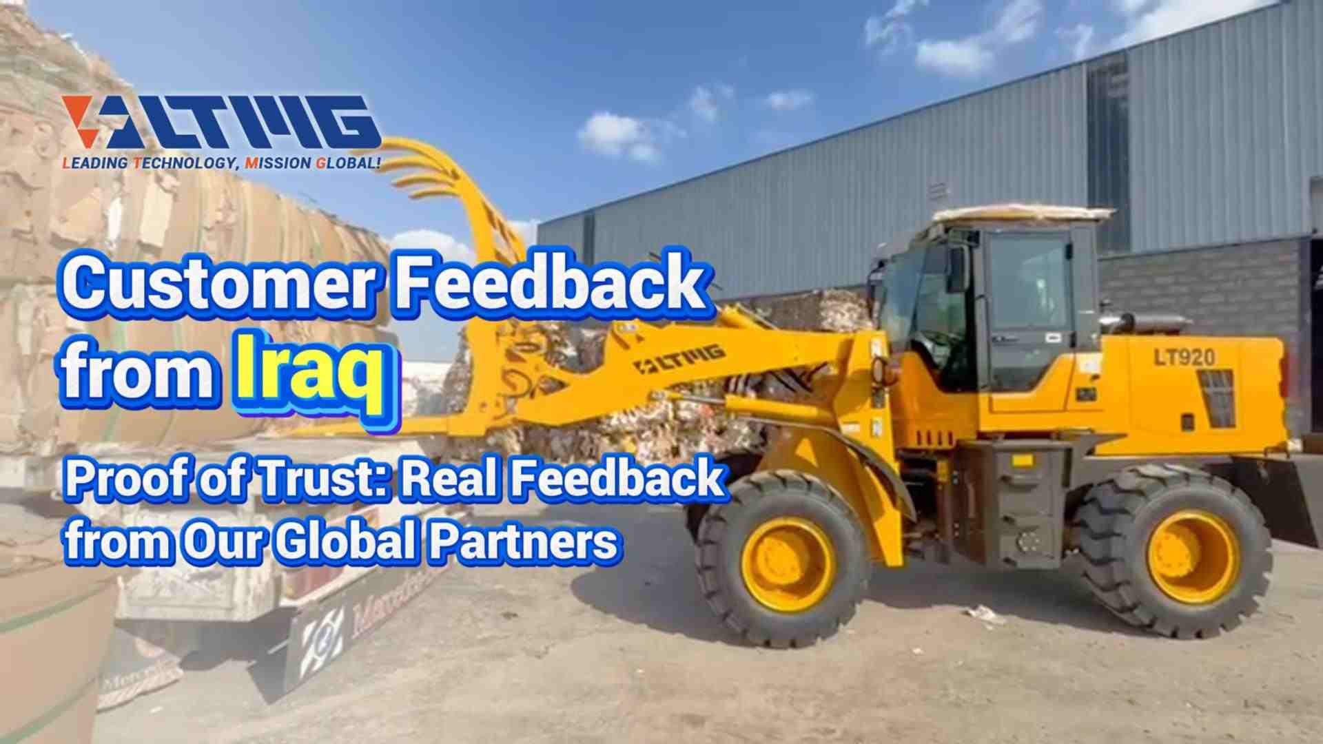 Máy xúc lật LT920 có gắn gầu ở Iraq – Xử lý rác thải dễ dàng