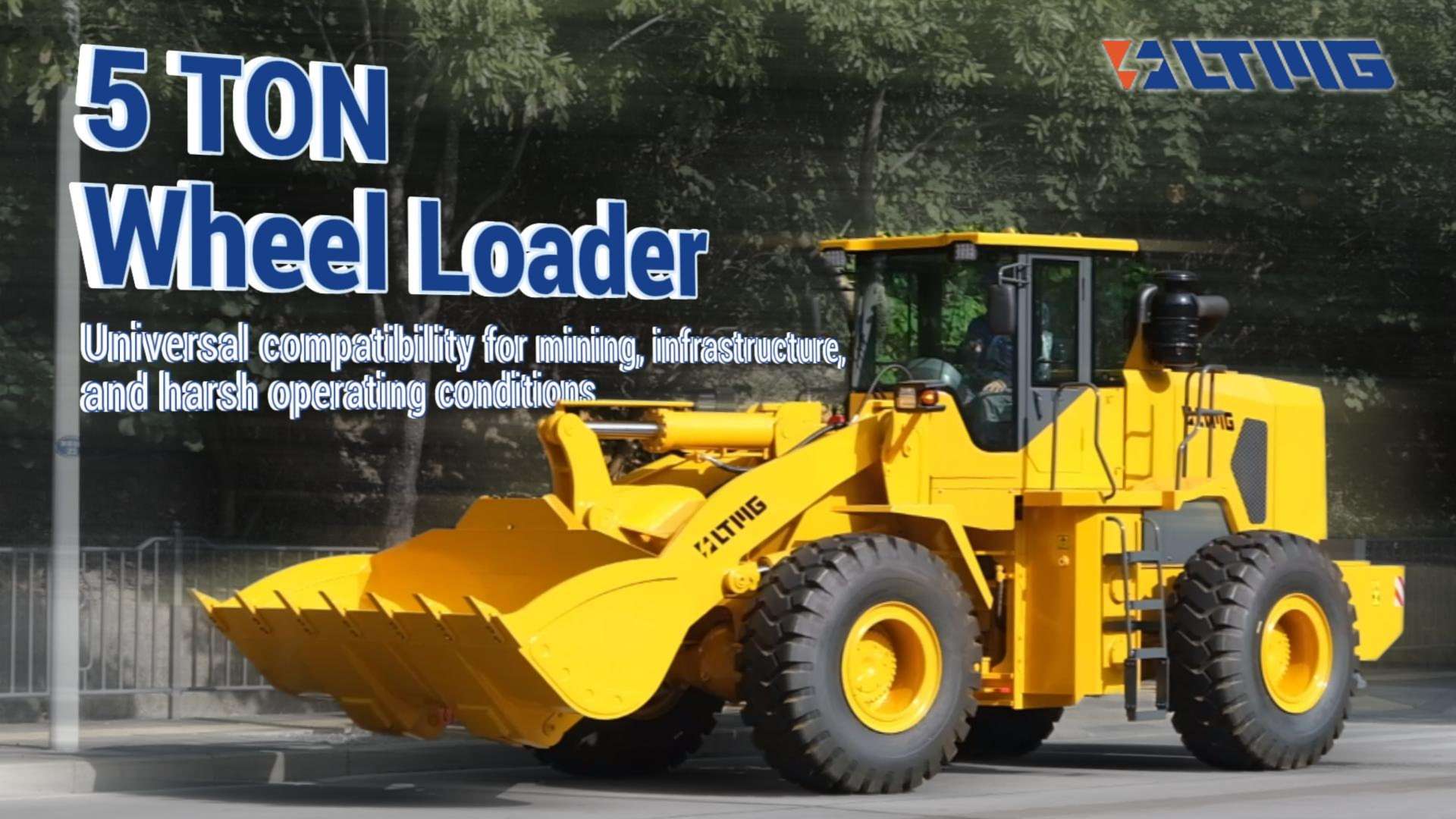 LT958 5-Ton Wheel Loader with Upgraded Engine Hood Design