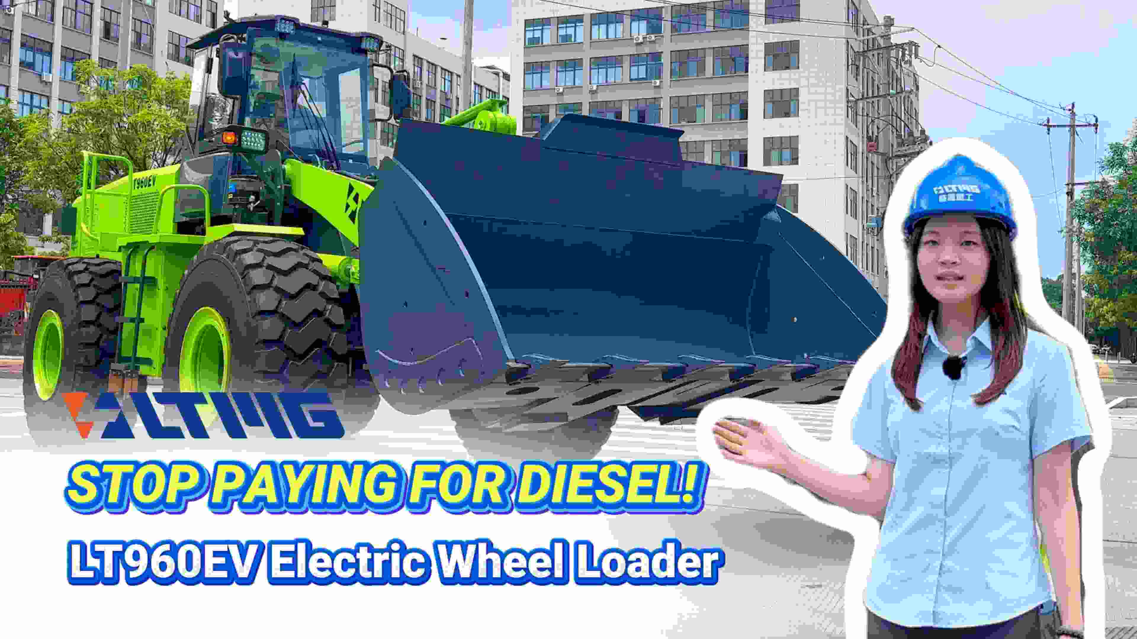 ĐỪNG TRẢ TIỀN CHO DẦU DIESEL NỮA! Hãy cùng xem xét máy xúc lật bánh lốp LT960EV.
